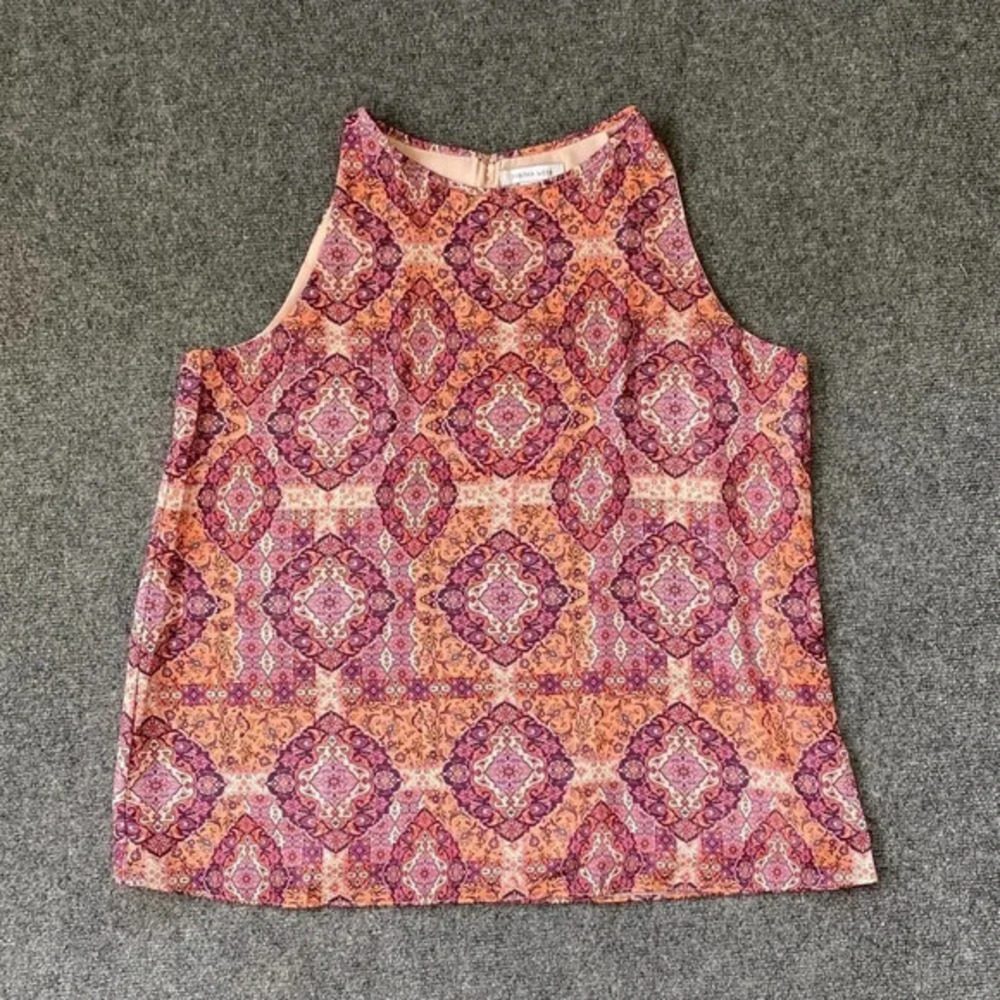 Tabitha Webb Womens Tank Top Multicolor Sleeveless Size Large